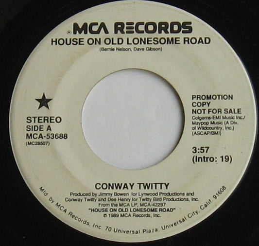 Conway Twitty : House On Old Lonesome Road (7", Promo)