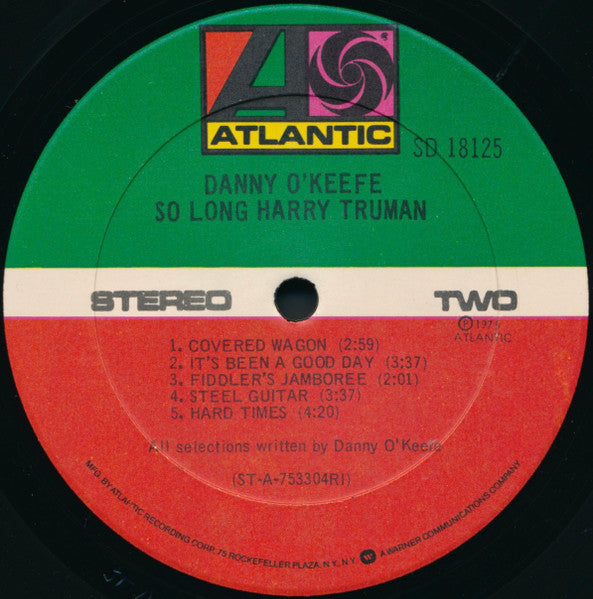 Danny O'Keefe : So Long Harry Truman (LP, Album, PRC)