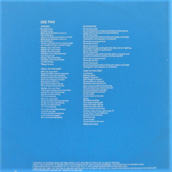 Manfred Mann's Earth Band : Chance (LP, Album, Win)