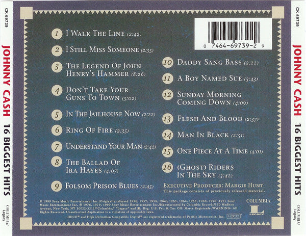 Johnny Cash : 16 Biggest Hits (HDCD, Comp)