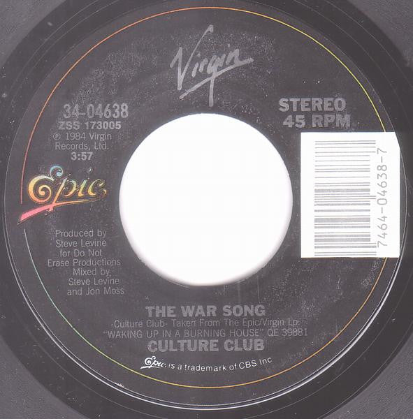 Culture Club : The War Song (7", Single, Styrene, Pit)