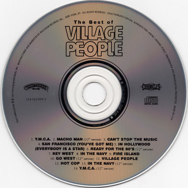 Village People : The Best Of Village People (CD, Comp, RE, RP)