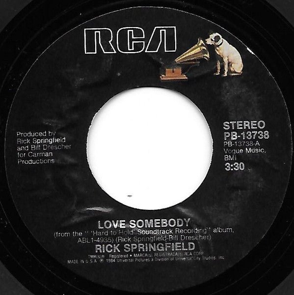 Rick Springfield : Love Somebody (VG+) – Square Cat Vinyl