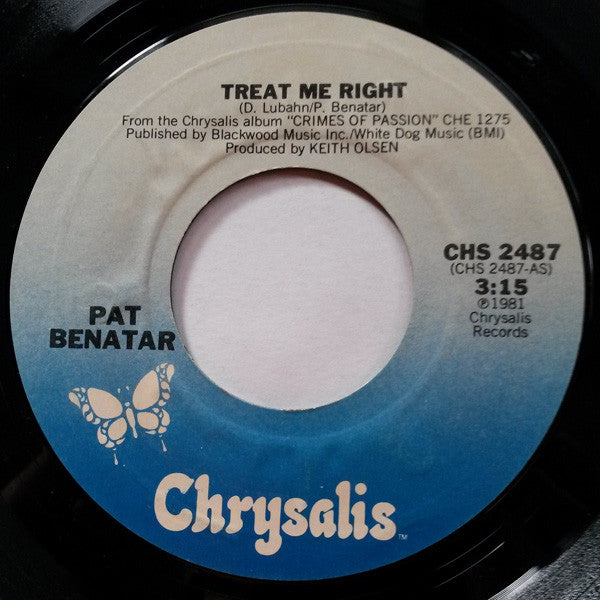 Pat Benatar : Treat Me Right (7", Single, Ter)
