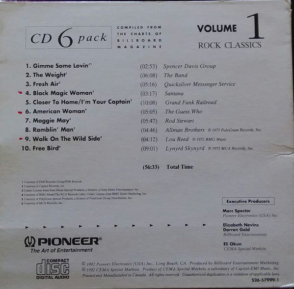 Various : CD 6 Pack - Compiled From The Charts Of Billboard Magazine (6xCD, Comp + Box, Comp)