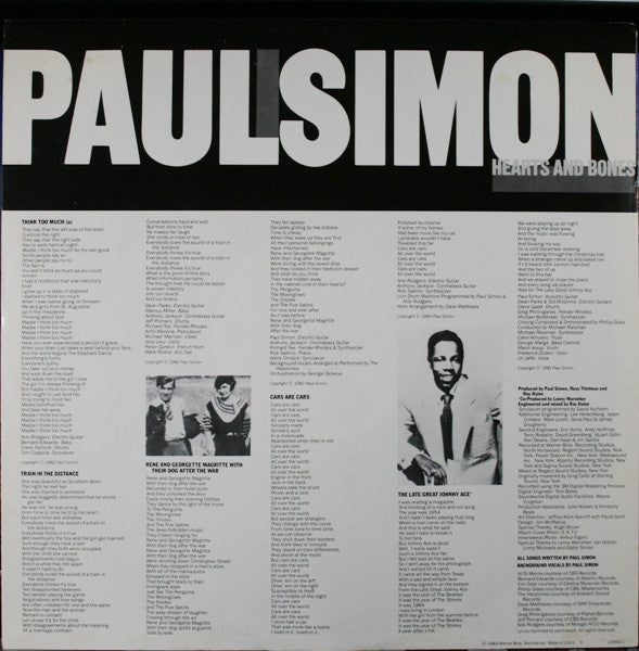 Paul Simon : Hearts And Bones (LP, Album, All)