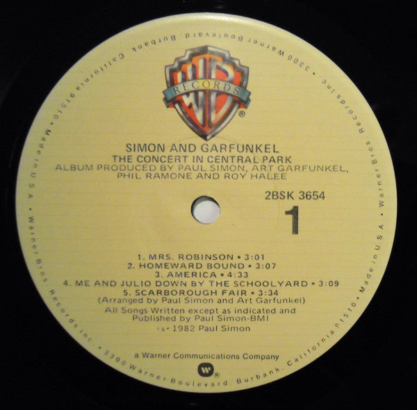 Simon & Garfunkel : The Concert In Central Park (2xLP, Album, Win)