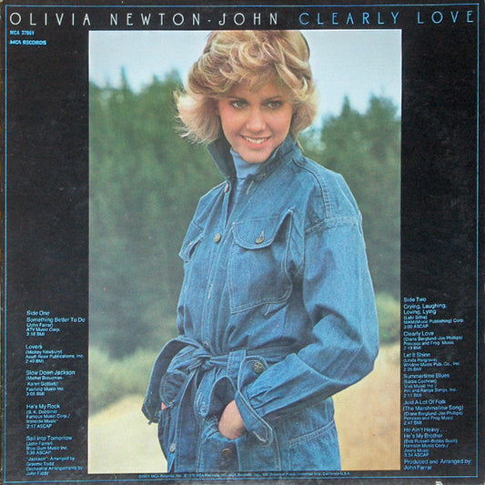 Olivia Newton-John : Clearly Love (LP, Album, RE, Pin)