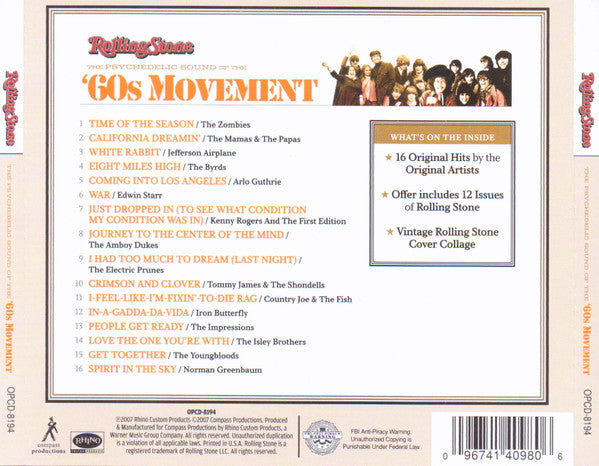 Various : The Psychedelic Sounds Of The '60s Movement (CD, Comp)