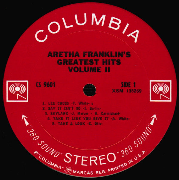 Aretha Franklin : Greatest Hits Volume II (LP, Comp, Pit)