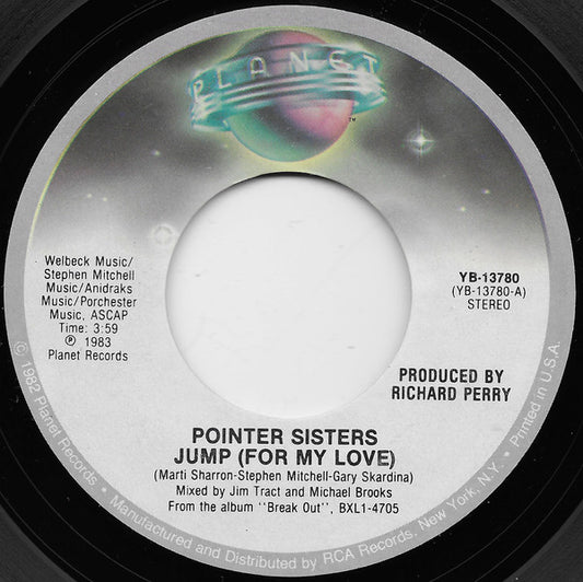 Pointer Sisters : Jump (For My Love) (7", Single, Styrene, Ind)