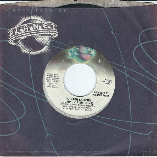 Pointer Sisters : Jump (For My Love) (7", Single, Styrene, Ind)