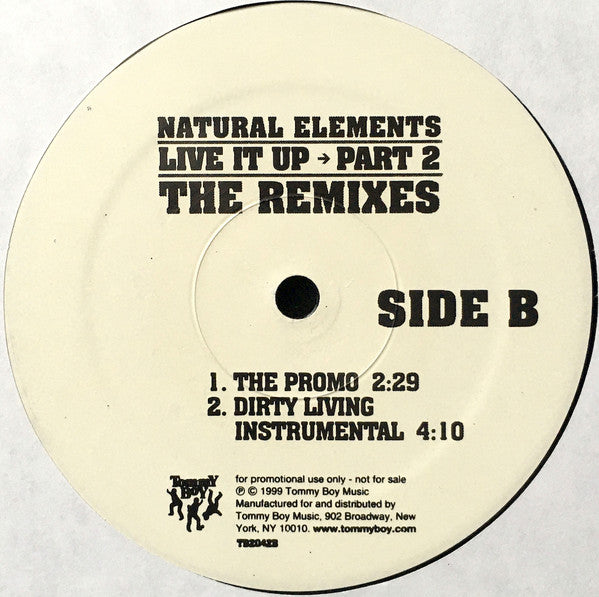 Natural Elements : Live It Up Part 2 The Remixes (12", Promo)