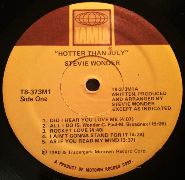 Stevie Wonder : Hotter Than July (LP, Album, Gat)