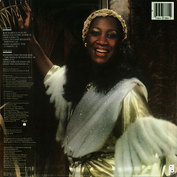 Patti LaBelle : The Spirit's In It (LP, Album, Pit)