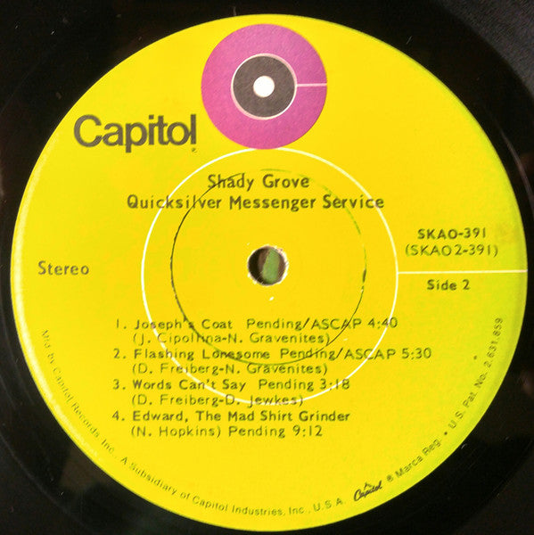 Quicksilver* : Shady Grove (LP, Album, Gat)