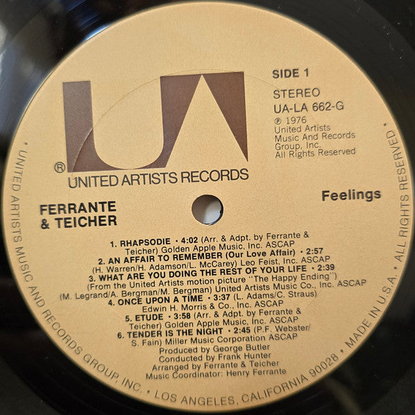 Ferrante & Teicher : Feelings (LP, Album, Club)