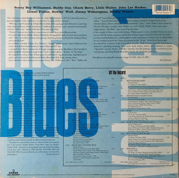 Various : The Blues Volume 1 (LP, Comp, Mono, RE)