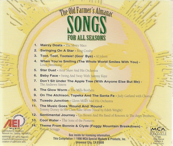Various : The Old Farmer's Almanac - Songs For All Seasons (CD, Comp)