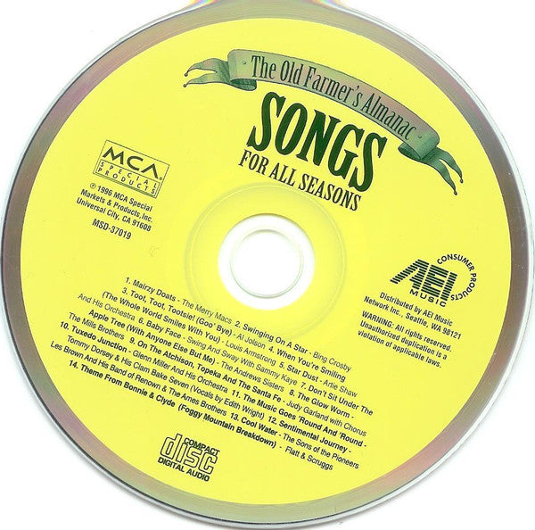 Various : The Old Farmer's Almanac - Songs For All Seasons (CD, Comp)