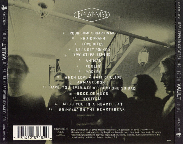 Def Leppard : Vault: Def Leppard Greatest Hits 1980-1995 (CD, Comp, PMD)