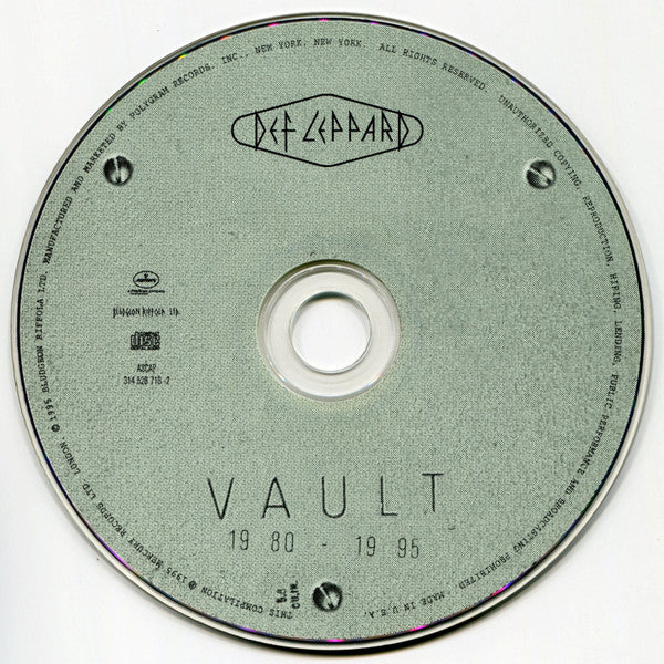 Def Leppard : Vault: Def Leppard Greatest Hits 1980-1995 (CD, Comp, PMD)