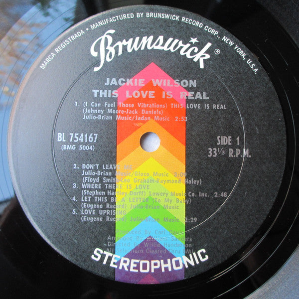 Jackie Wilson : This Love Is Real (LP, Album, Pit)