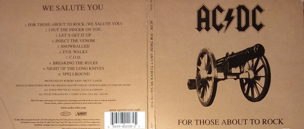 AC/DC : For Those About To Rock (We Salute You) (CD, Album, Enh, RE, RM, Dig)