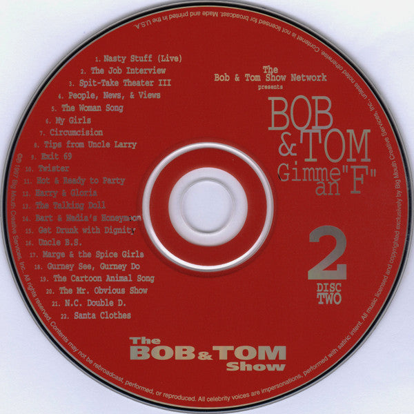 Bob & Tom : Gimme An "F" (2xCD)