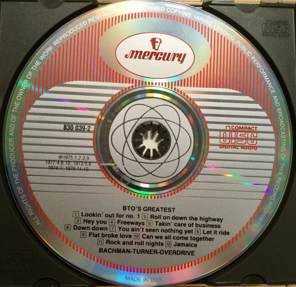 Bachman-Turner Overdrive : BTO's Greatest (CD, Comp, RE)