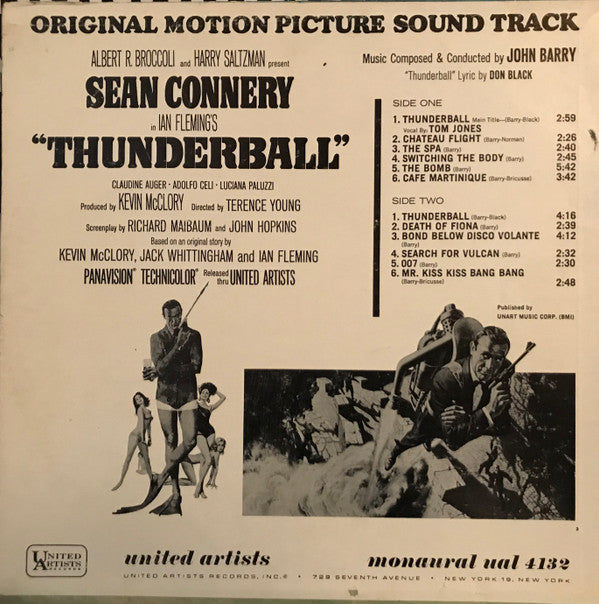 John Barry : Thunderball (Original Motion Picture Soundtrack) (LP, Album, Mono, Ter)