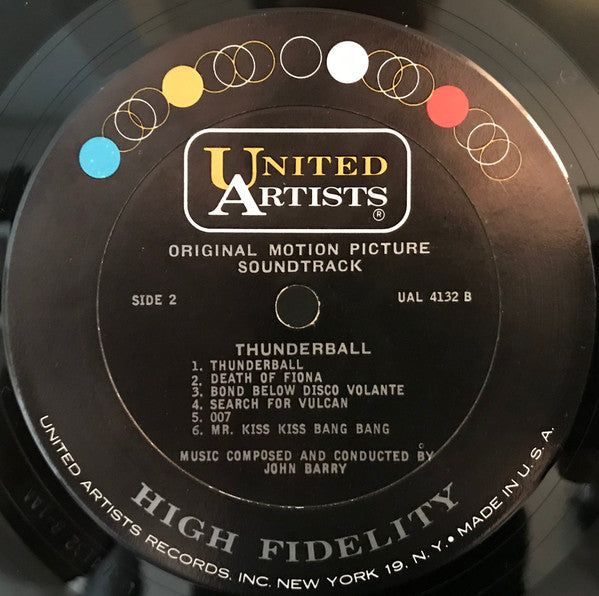 John Barry : Thunderball (Original Motion Picture Soundtrack) (LP, Album, Mono, Ter)