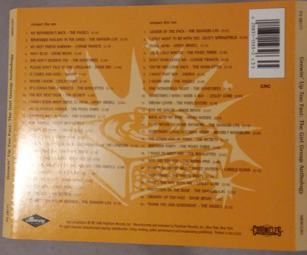 Various : Growin' Up Too Fast: The Girl Group Anthology (2xCD, Comp, Club, CRC)