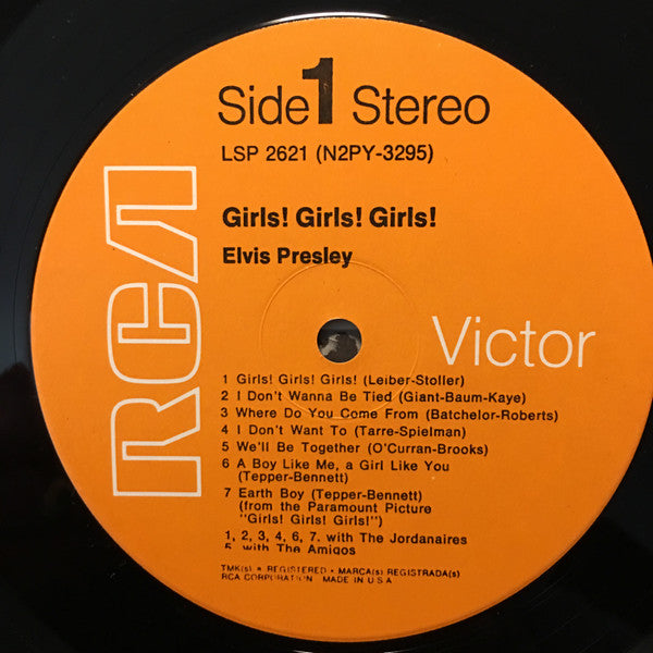Elvis Presley : Girls! Girls! Girls! (LP, Album, RE)