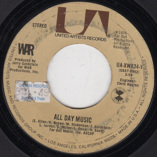 War : Summer / All Day Music  (7", Styrene, Ter)