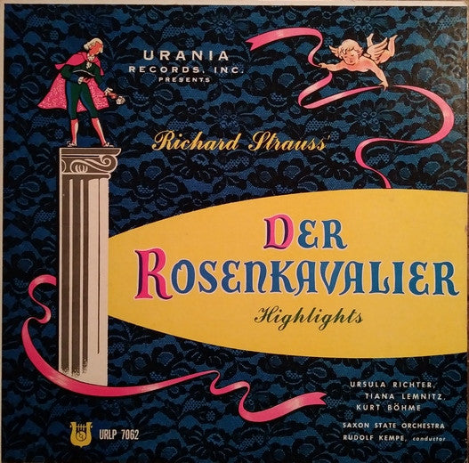 Strauss*, Rudolf Kempe, Saxon State Orchestra*, Ursula Richter, Tiana Lemnitz, Kurt Böhme : Der Rosenkavalier (Highlights) (LP, Album)