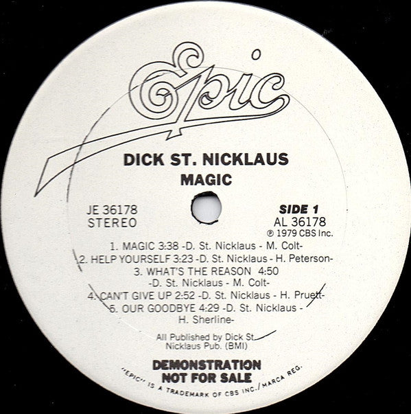 Dick St. Nicklaus : Magic (LP, Album, Promo)