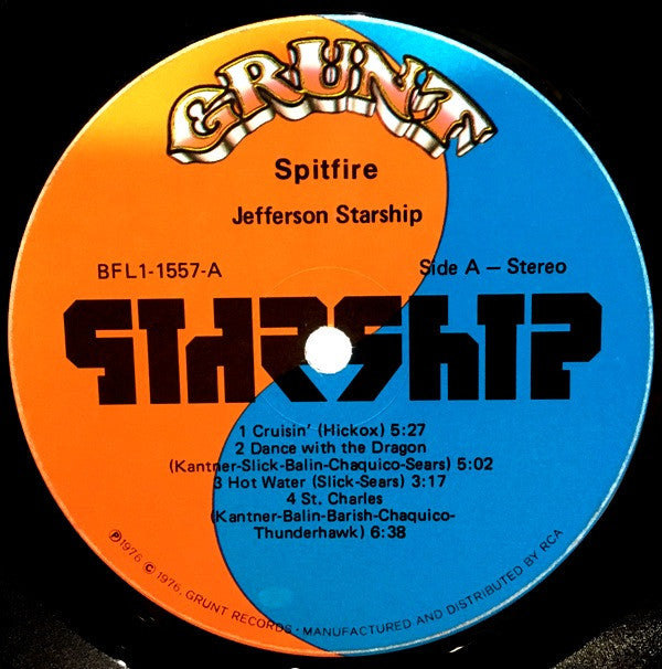 Jefferson Starship : Spitfire (LP, Album, Fir)