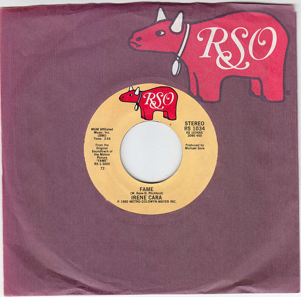 Irene Cara : Fame (7", Single, Styrene, 72 )