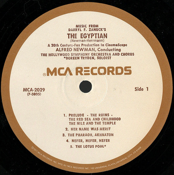 Alfred Newman / Bernard Herrmann : The Egyptian (A 20th Century Fox Production In Cinemascope) (LP, Album, RE)