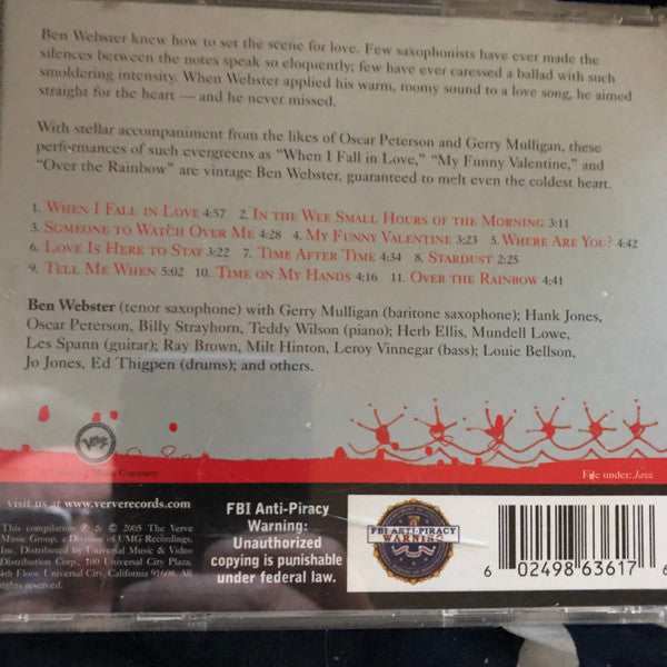 Ben Webster : For Lovers (CD, Comp)