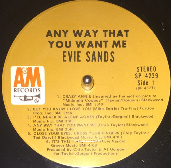 Evie Sands : Any Way That You Want Me (LP, Album)