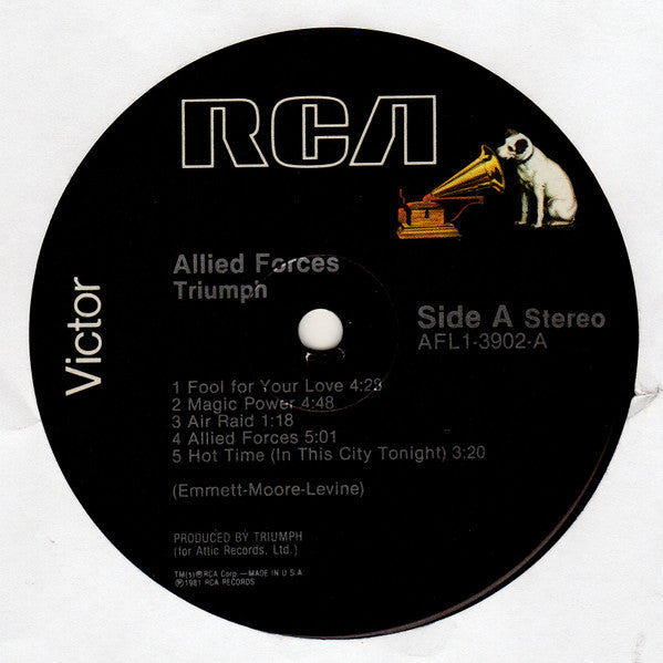 Triumph (2) : Allied Forces (LP, Album, Ind)