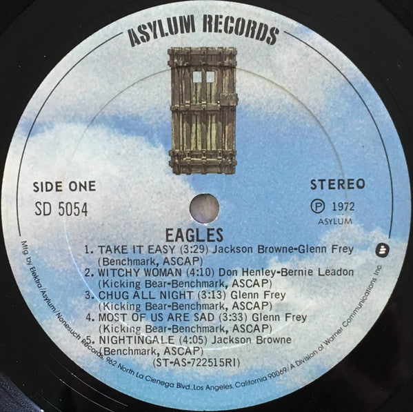 Eagles : Eagles (LP, Album, RE, PRC)