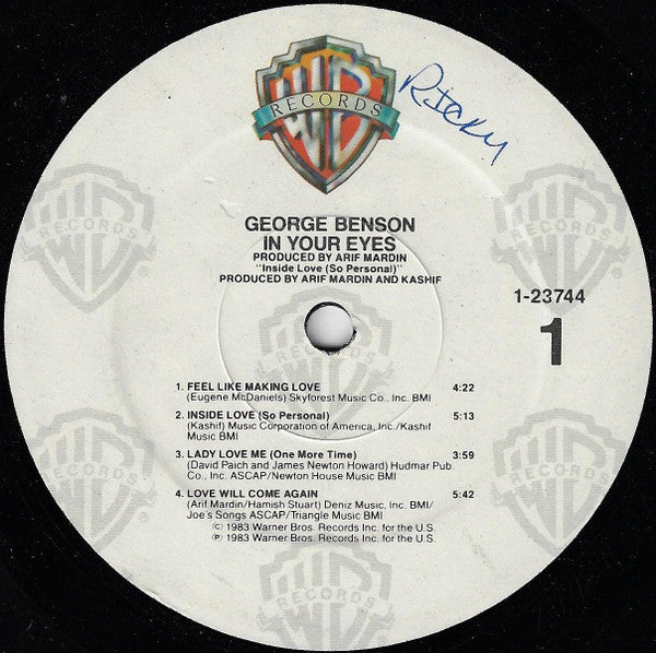 George Benson : In Your Eyes (LP, Album, RE)