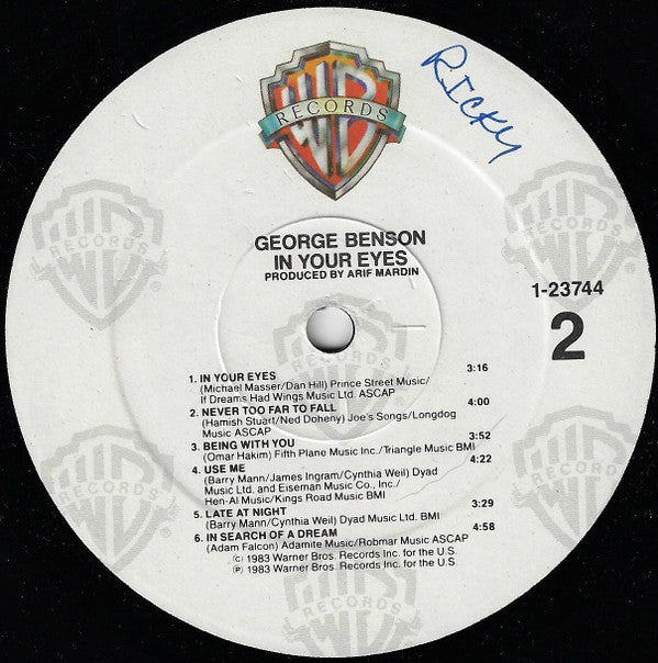 George Benson : In Your Eyes (LP, Album, RE)