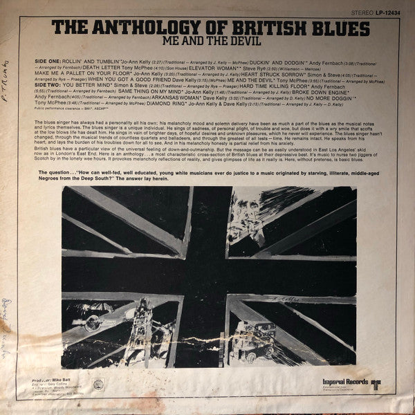 Various : The Anthology Of British Blues: Me And The Devil (LP, Album)