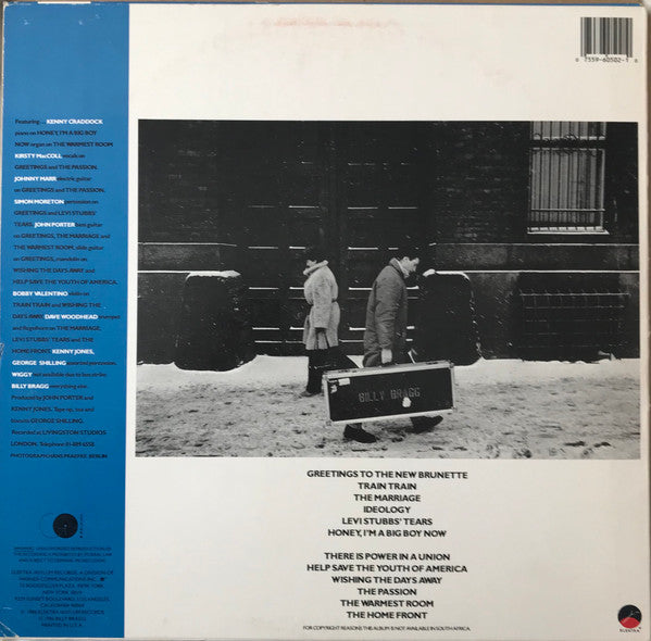 Billy Bragg : Talking With The Taxman About Poetry (LP, Album, SRC)