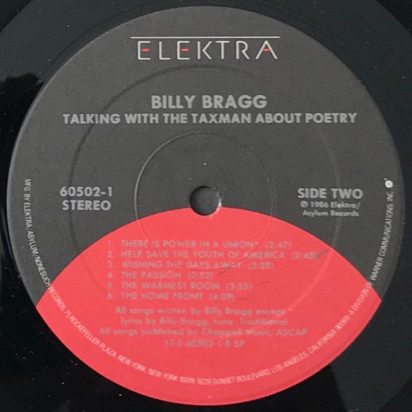 Billy Bragg : Talking With The Taxman About Poetry (LP, Album, SRC)