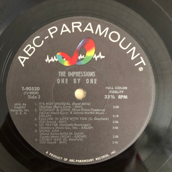 The Impressions : One By One (LP, Album, Mono, Club)